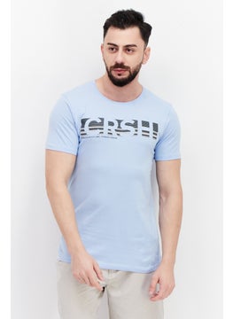 Men Crew Neck Short Sleeve Brand Logo T-Shirt, Light Blue - pzsku/Z9D67DB8620EAD8C777EBZ/45/_/1724351296/adb08a86-81d4-4037-9783-08bfa633f99e