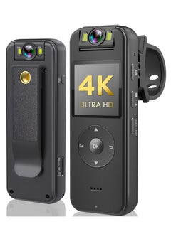 KASTWAVE 128GB Body Camera 4K 30FPS UHD Recording,1.4 in Screen Recorder Night Vision Lighting 6HR Life Wearable Camcorder for Outdoor Riding, Home, Sports, Security, Travel Records  - Image 1