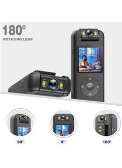 KASTWAVE 128GB Body Camera 4K 30FPS UHD Recording,1.4 in Screen Recorder Night Vision Lighting 6HR Life Wearable Camcorder for Outdoor Riding, Home, Sports, Security, Travel Records  - Image 4