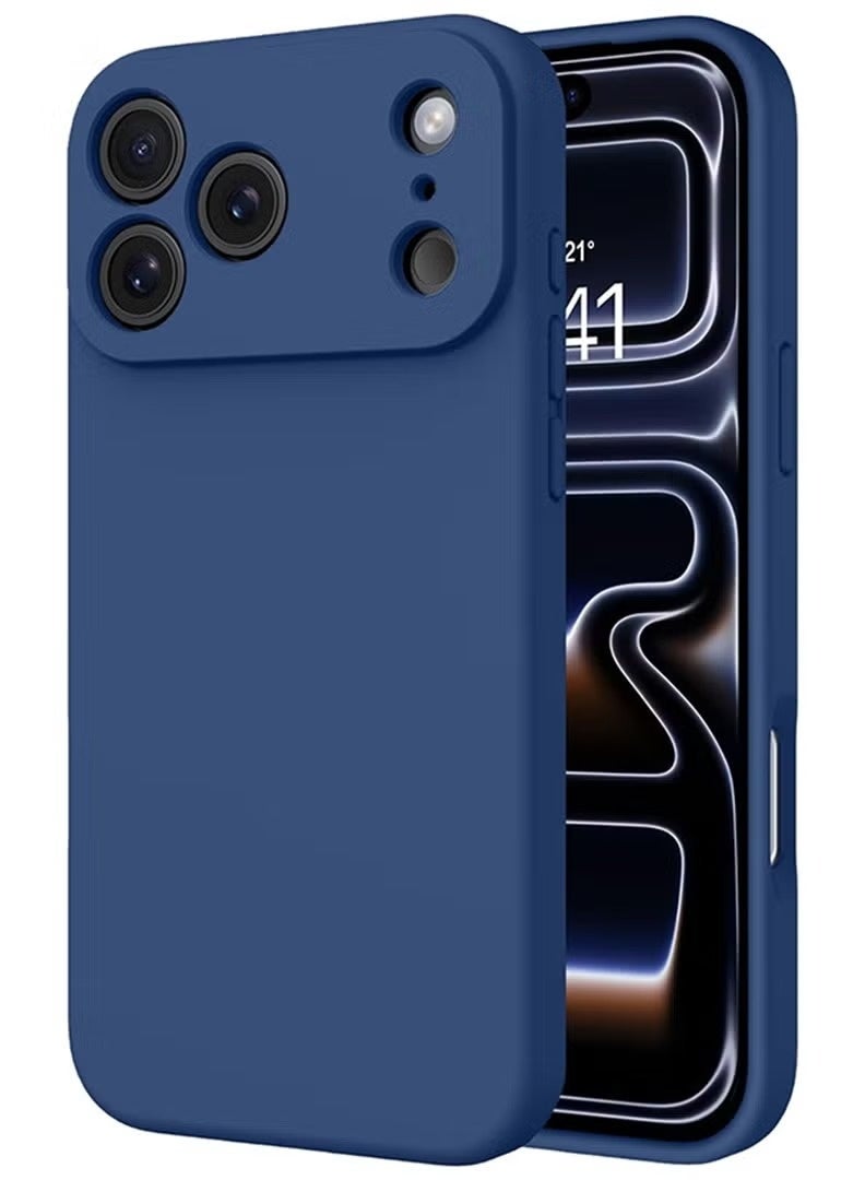 Compatible with Apple iPhone 17 Pro Max Case, Soft & Premium Liquid Silicone [Anti-Scratch Microfiber Lining] Shockproof Protective Slim Phone Cover Blue - Image 1