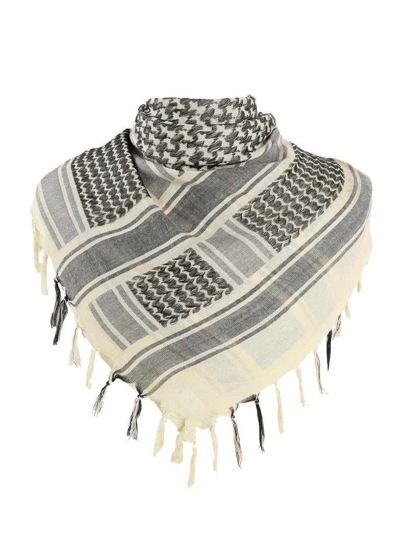 Generic - Military Shemagh Tactical Desert Scarf Shemagh Scarf Men Neck Head Wraps for Men Cotton Keffiyeh Arab Wrap with Tassel,110 x 110cm - Image 1