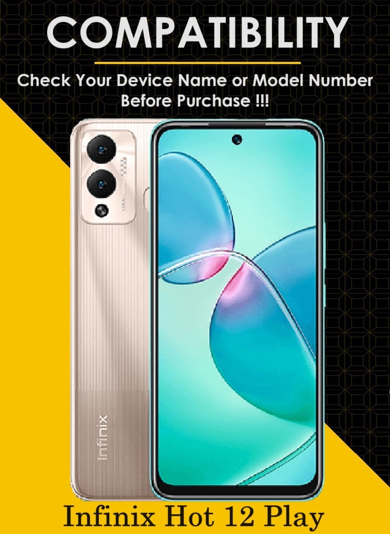 AINA 2 Pieces Tempered Glass Screen Protector 5D Designed For Infinix Hot 12 Play Full Glue Edge to Edge Full Screen Coverage And Bubble Free - Image 3