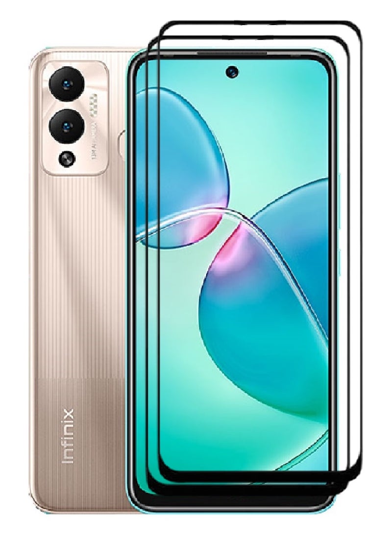 AINA 2 Pieces Tempered Glass Screen Protector 5D Designed For Infinix Hot 12 Play Full Glue Edge to Edge Full Screen Coverage And Bubble Free - Image 1