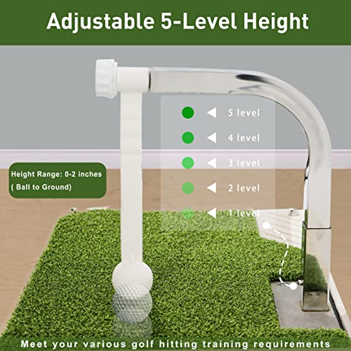 Golfupp Golf Swing Trainer - Golf Training Equipment with 5 Height Adjustments - Iron and Club Practice Simulator in Home & Indoor - Portable Golf Swing Practice Mat, True Impact - Image 3