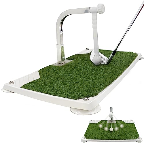Golfupp Golf Swing Trainer - Golf Training Equipment with 5 Height Adjustments - Iron and Club Practice Simulator in Home & Indoor - Portable Golf Swing Practice Mat, True Impact - Image 1
