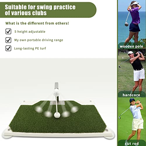 Golfupp Golf Swing Trainer - Golf Training Equipment with 5 Height Adjustments - Iron and Club Practice Simulator in Home & Indoor - Portable Golf Swing Practice Mat, True Impact - Image 5