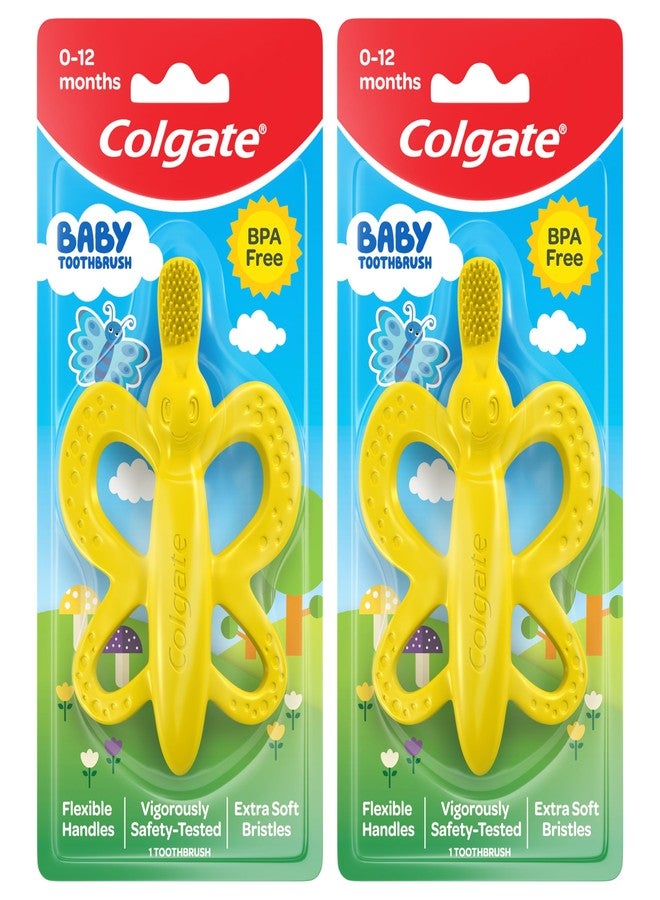 Colgate Baby Toothbrush and Teether, Bpa Free, 2 Count - Image 1