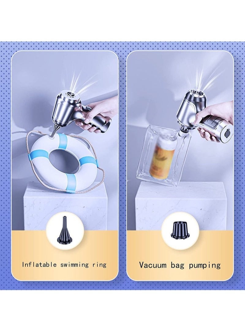 ملحق مكنسة كهربائية لاسلكية محمولة للاستخدام المزدوج للسيارة من SUITU أداة تنظيف سطح المكتب المنزلية عالية الطاقة متعددة الوظائف بقوة شفط قوية 19000 باسكال منفاخ يدوي قابل لإعادة الشحن عبر USB ST-6645 Pro (رمادي) - Image 5