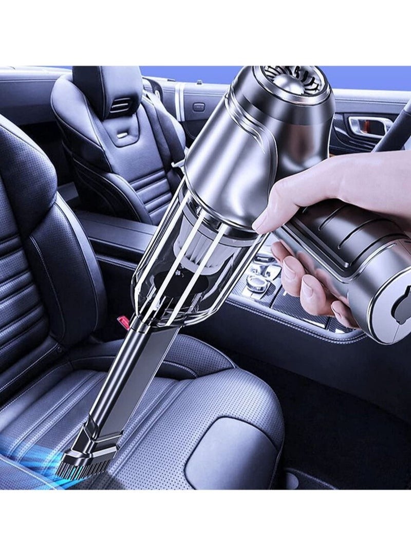 ملحق مكنسة كهربائية لاسلكية محمولة للاستخدام المزدوج للسيارة من SUITU أداة تنظيف سطح المكتب المنزلية عالية الطاقة متعددة الوظائف بقوة شفط قوية 19000 باسكال منفاخ يدوي قابل لإعادة الشحن عبر USB ST-6645 Pro (رمادي) - Image 2