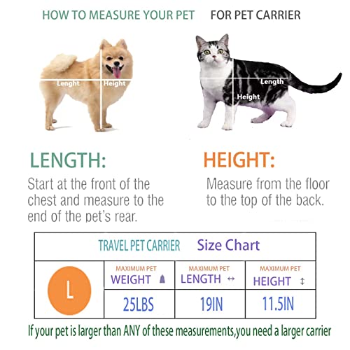 ROSEBB Cat Carrier Dog Carrier Pet Carrier Cat Bags for Small Medium Cats Dogs Puppies of 15 Lbs,of Airline Approved Small Dog Bag Soft Sided,Collapsible Travel Puppy Carrier (Large, Purple) - Image 4