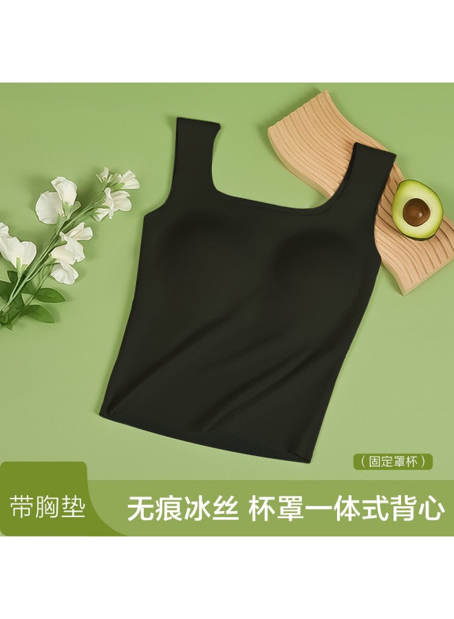 Red Bean Seamless Back-Shaping Camisole With Built-In Bra Pads, Summer Layering Tank Top For Women, Wearable As Outerwear - Image 2