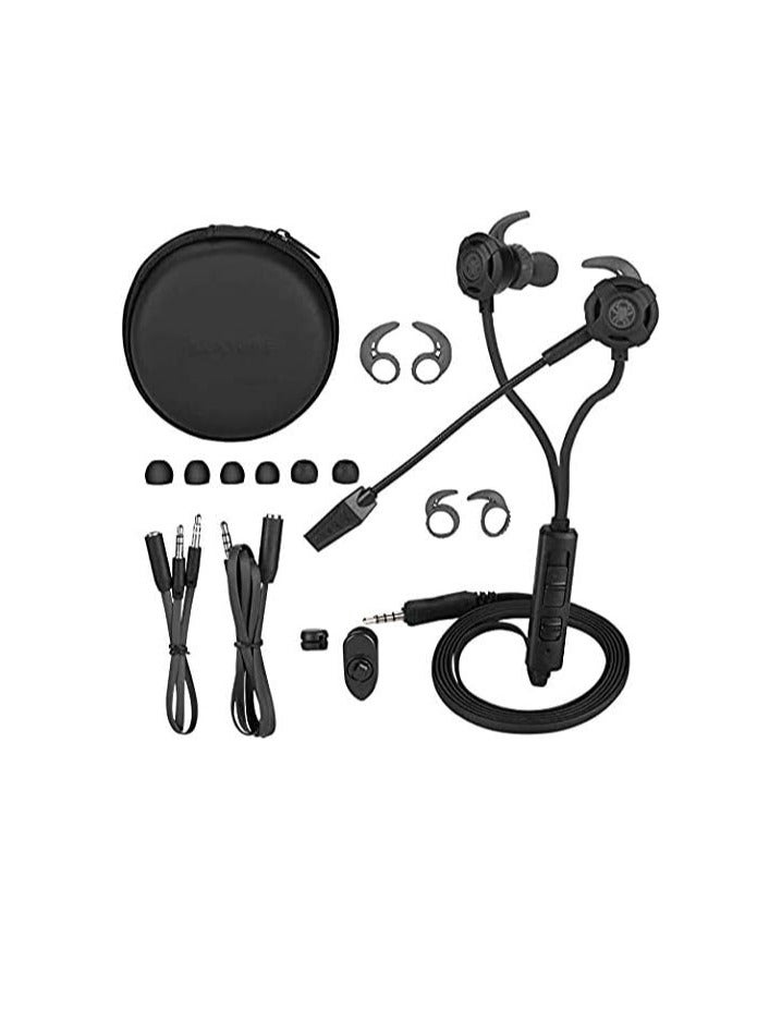 Plextone G30 Wired Earphone with Adjustable Microphone for PS4, Laptop, and Mobile, with Portable Headphone Case, Stylish and Soft Design, and Built-in Controls for Hands-Free Calling (Black) - Image 5
