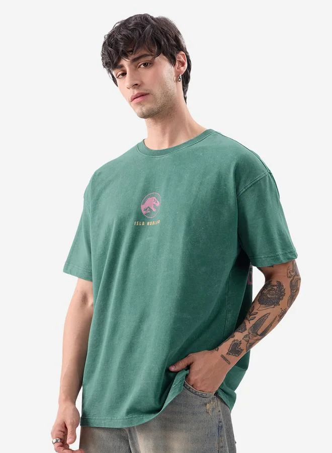 ذا سوليد ستور تيشيرت فضفاض بطبعة جرافيك جوراسيك بارك