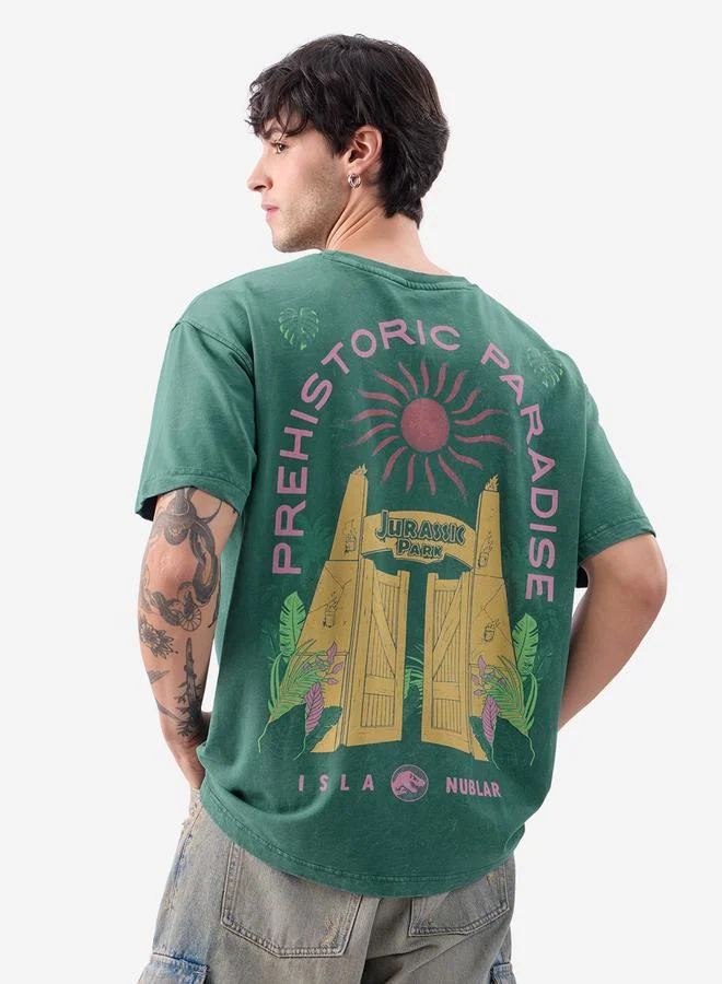 ذا سوليد ستور تيشيرت فضفاض بطبعة جرافيك جوراسيك بارك