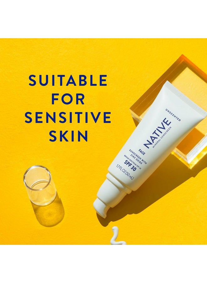 native Sunscreen Spf 30 Zinc Oxide Dermatologist Tested Suitable For Sensitive Skin & Hawaii Compliant 5 Ounces Unscented Sun Protection Lotion Lightweight & Smooth  - Image 4