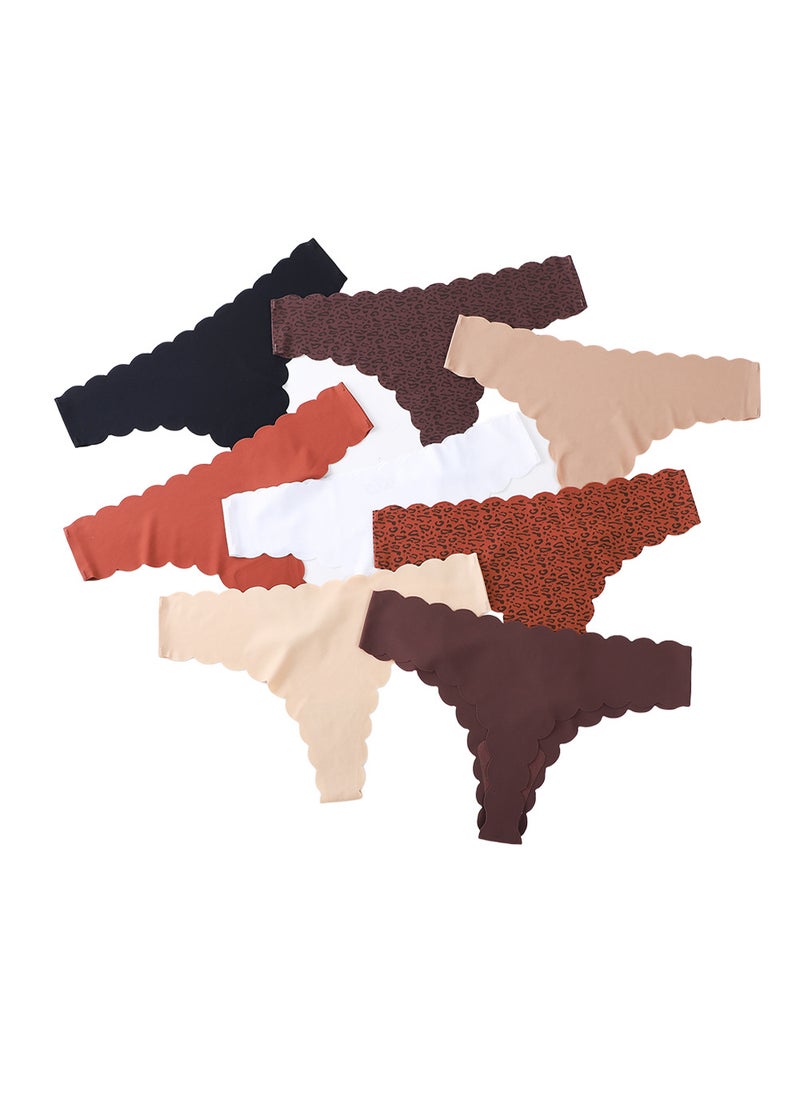 Generic - Seamless Ice Silk Thong Panties Cotton Crotch skin color - Image 1