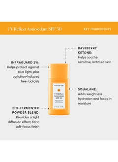 NATURIUM Uv Reflect Antioxidant, Broad Spectrum Spf 50 Pa ++++ Sheer Sunscreen, Lightweight Face & Skin Protector With Soft Matte Finish, 1.7 Oz  - Image 3