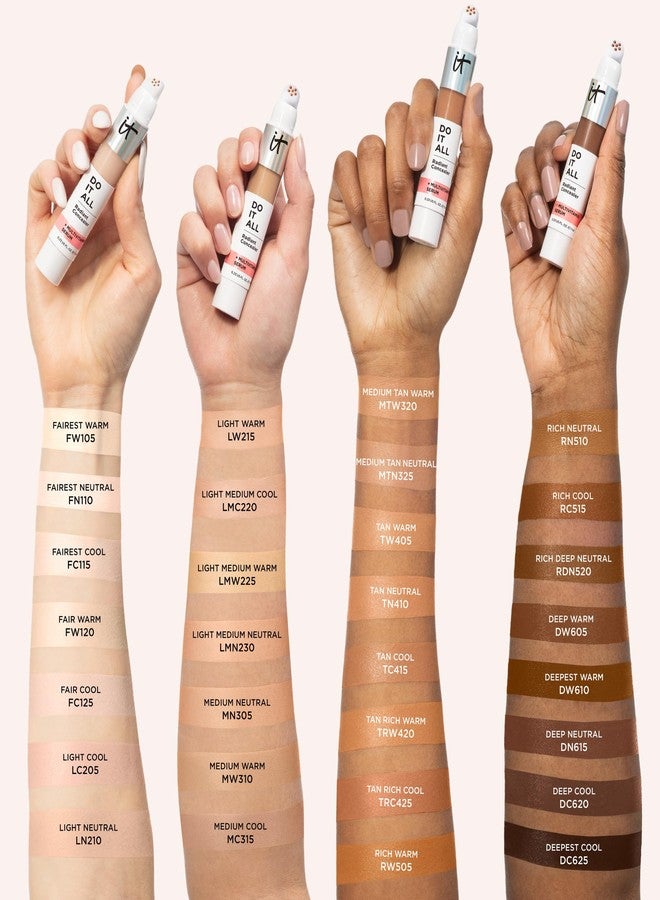 IT Cosmetics Do It All Radiant Concealer - Makeup Concealer - Hydrate & Brighten - Creaseless Medium Coverage & Radiant Finish - Niacinamide & Hyaluronic Acid - Deepest Cool, 0.2 Fl Oz - Image 5