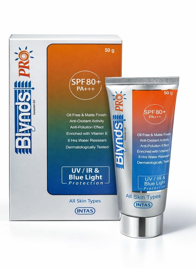 جل واقي من الشمس بليندز برو SPF 80+ PA+++ | لمسة نهائية مطفية خالية من الزيوت | حماية من الأشعة فوق البنفسجية والأشعة تحت الحمراء والضوء الأزرق | مقاوم للماء لمدة 8 ساعات | مع فيتامين E | مناسب لجميع أنواع البشرة | 50 غرام