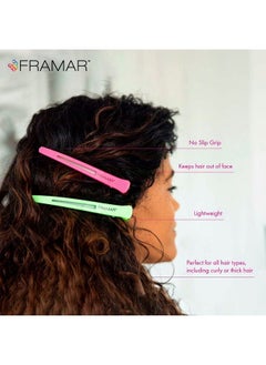 framar Neon Hair Clips 10 Pack Professional Hair Clips For Styling Sectioning Salon Hair Clips For Sectioning Hair Hair Styling Clips For Hair Hair Clip Hair Cutting Clips For Hair Sectioning  - Image 5