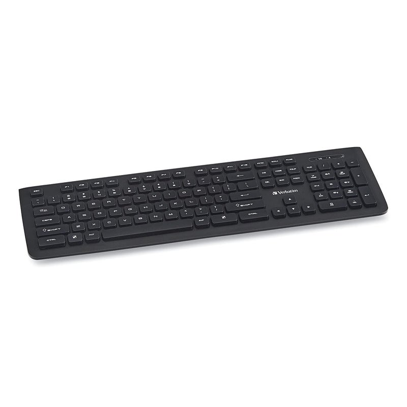 Verbatim 24Ghz Wireless Slimline Keyboard Plug And Play USB Receiver Compatible with PC Laptop