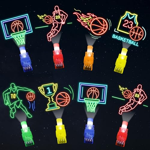 Oitnlaughter 36Pcs Basketball Themed LED Finger Lights Basketball Party Favors Glow in the Dark Light Up Finger Lights Sport Themed Toys Bulk for Kids Sport Birthday Goodie Bags Stuffers Classroom Prizes Gifts - Image 1