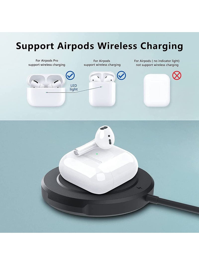 SYOSI Wireless Charger, 3 in 1 Mag Safe Wireless Charging Pad with USB C 3.28 FT Cable for iPhone 12/13 Series and Other Qi Phone, iWatch, and Airpods. - Image 3