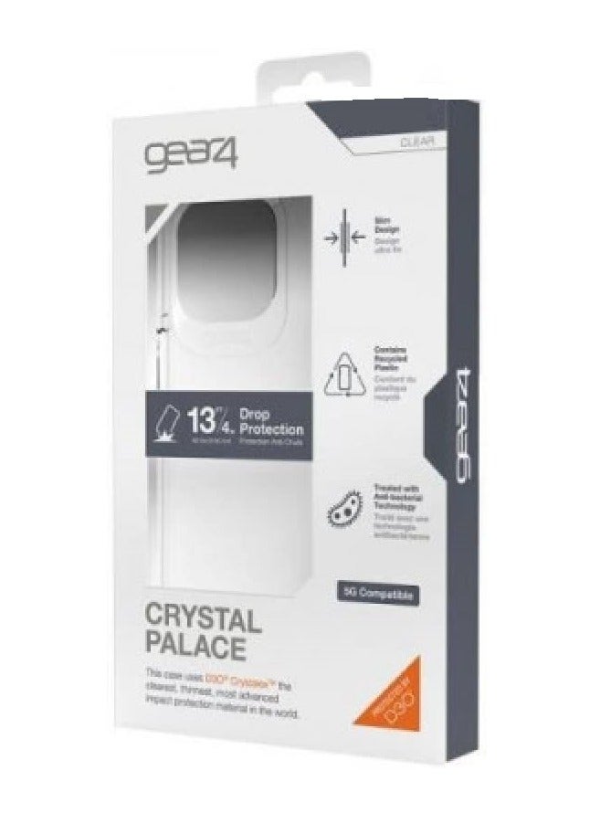 جيرفور جراب GEAR4 Crystal Palace متوافق مع iPhone 13 Pro Max 6.7 ، حماية متقدمة ضد الصدمات مع تقنية D3O المتكاملة ، مضاد للاصفرار ، غطاء هاتف - شفاف  - Image 3
