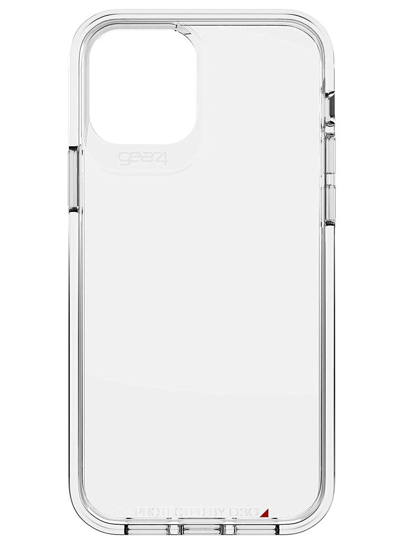 Gear4 - GEAR4 Crystal Palace Compatible with iPhone 13  Pro Max 6.7 Case, Advanced Impact Protection with Integrated D3O Technology, Anti-Yellowing, Phone Cover – Transparent - Image 1