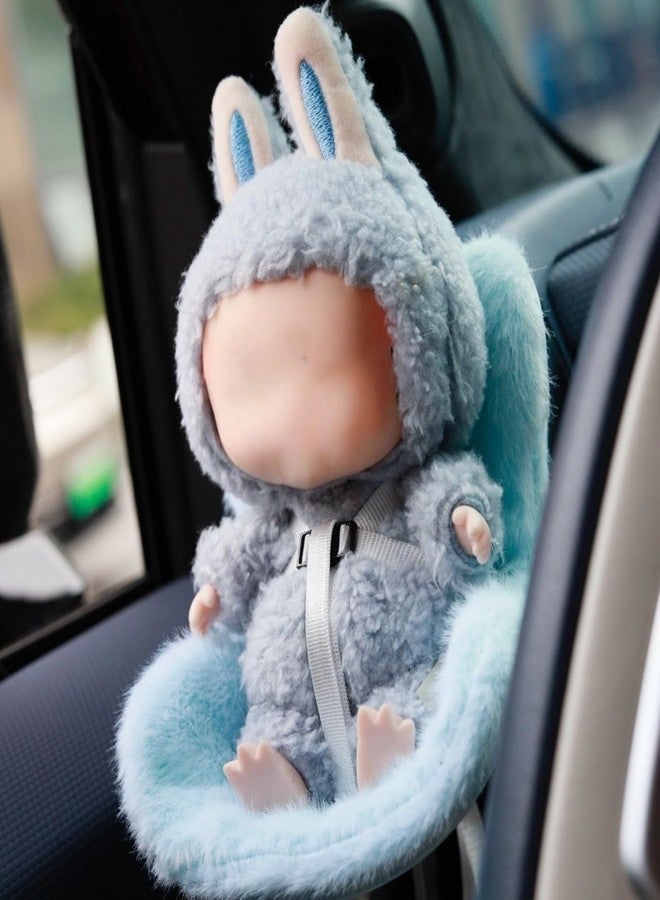 BDBHAVB Doll Car Seat for Labubu 17cm with Air Vent Clip and Desktop Stand, Cute and Functional Car Ornament for Blind Box Doll Fans, Collectors (Blue) - Image 4