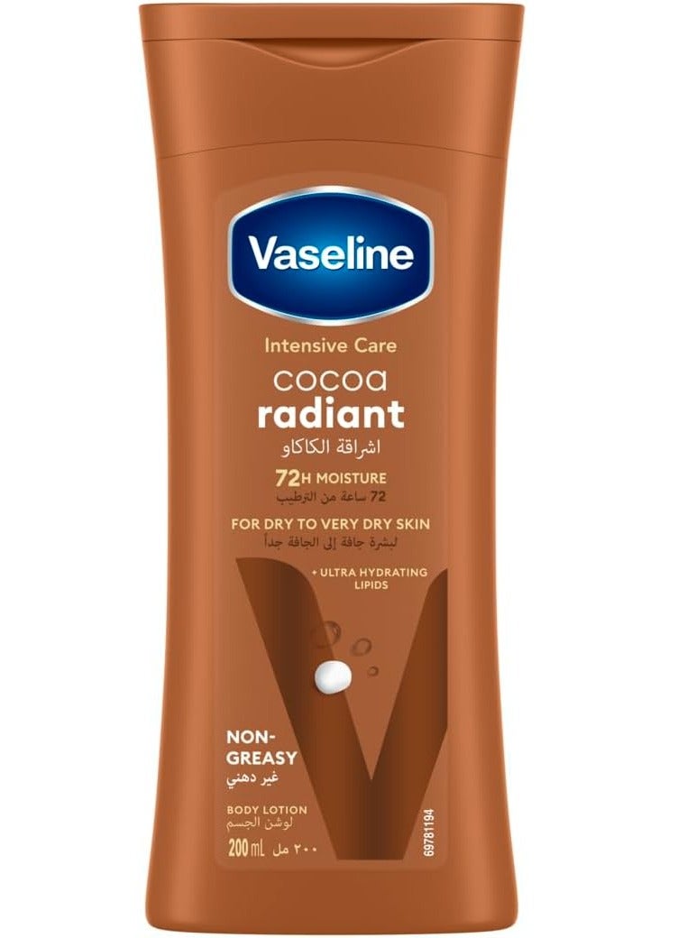 Vaseline Intensive Care Cocoa Radiant Body Lotion 200ml - Image 1