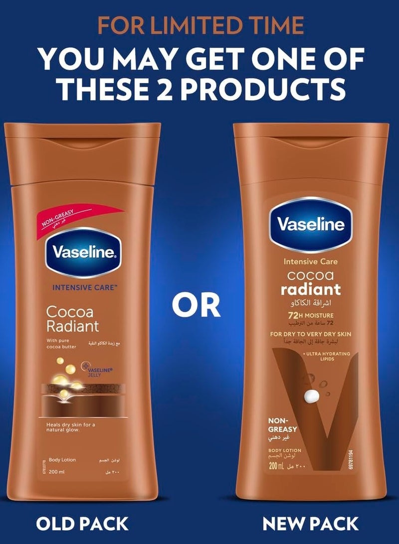 Vaseline Intensive Care Cocoa Radiant Body Lotion 200ml - Image 3