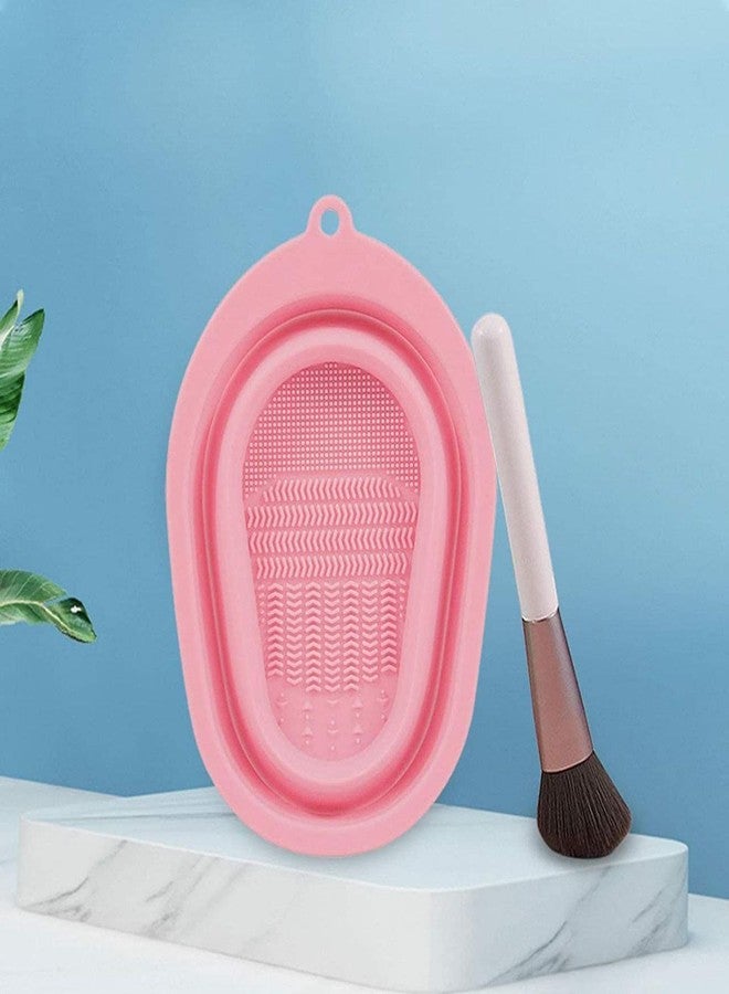 softi LOOK OUT Makeup Brush Cleaning Mat, Sponge Silicone Makeup Brush Scrubber, Cosmetic Brush Cleaner, Brush Cleaning Pad, Foldable makeup brush cleaning Bowl - (Pack Of-1) (Multicolour) - Image 4