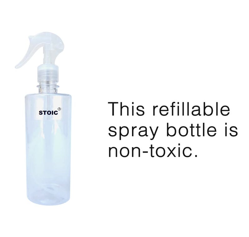 STOIC Empty Transparent Trigger Spray Bottle for Sprayer Unbreakable Plastic Sanitizer Multipurpose Mist Spray Bottle 500 ml Pack of 3 White - Image 4