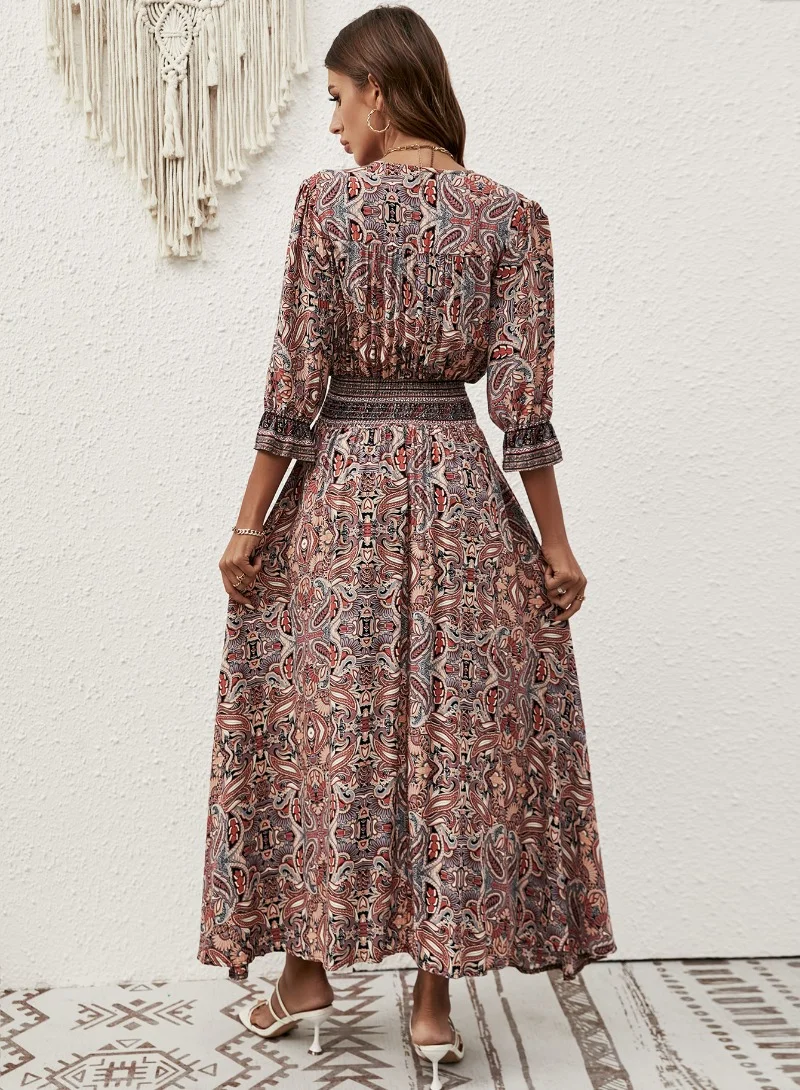 YUNIQEE Paisley Print Maxi Dress