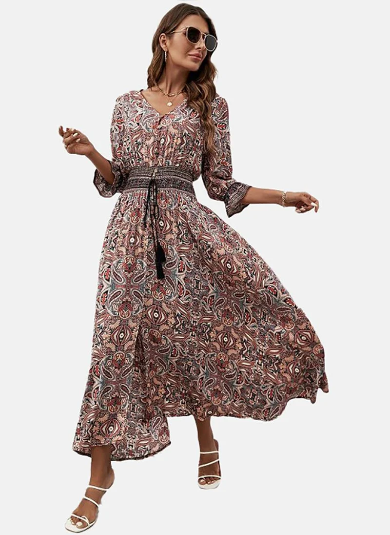 YUNIQEE Paisley Print Maxi Dress