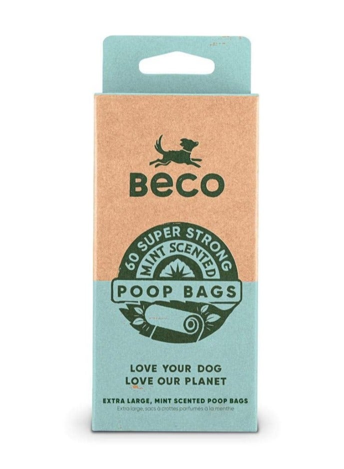 بيكو أكياس براز معطرة بالنعناع 60 كيس