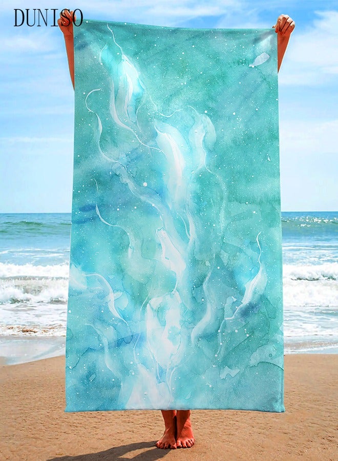 DUNISO Beach Towel, 140*70 cm Microfiber Lightweight Thin Beach Towel for Adults Kids,Sand Free Quick Dry Super Absorbent Large Towels for Swimming, Pool, Camping, Yoga, Workout, Traveling  - Image 5