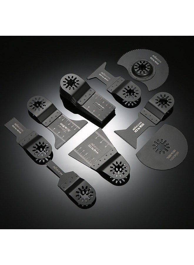 KKmoon 100pcs Mix Oscillating Blade Kit Multi Tool Saw Web Fein Multimaster Makita Bosch Rockwell Sonicrafter Worx Multitool Accessory