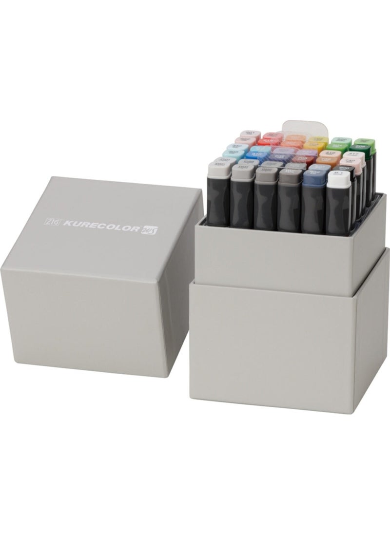 Zig Kurecolor Twin S Double Tip Marker Set 36 Colors KC-3000/36V 
