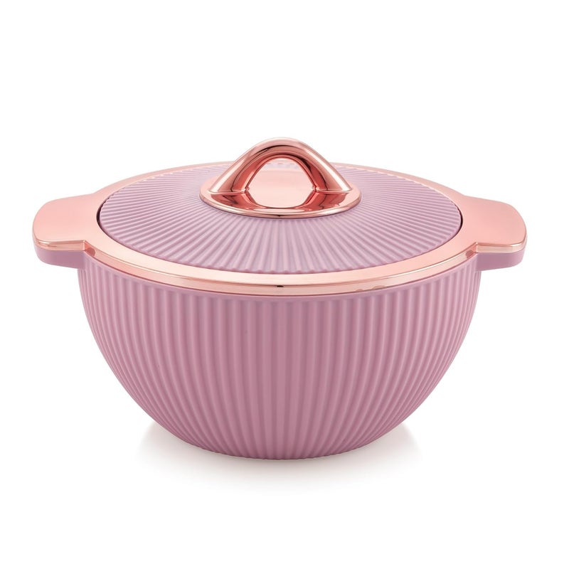 Liza Froyo Stainless Steel Insulated Casserole with Lid 740ml | Round PU Insulated Inner Steel Casserole | Metalizing Knob & Confident Grip Handle | BPA Free Hot Pot for Roti Dal Rice | Pink - Image 5