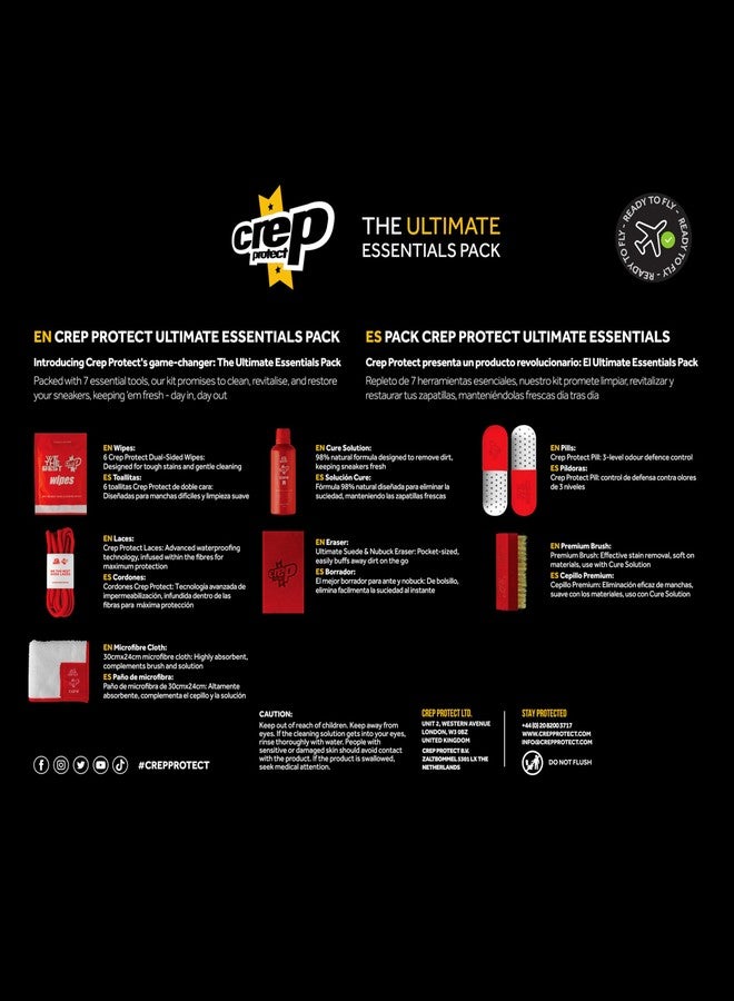 Crep Protect Ultimate Essentials Pack - Sneaker Cleaner, Suede & Nubuck Eraser, Premium Shoe Brush, Wipes, Freshener, Microfibre Cloth & Laces for Leather, Nubuck, Suede, Canvas, Sneakers & Shoes - Image 2