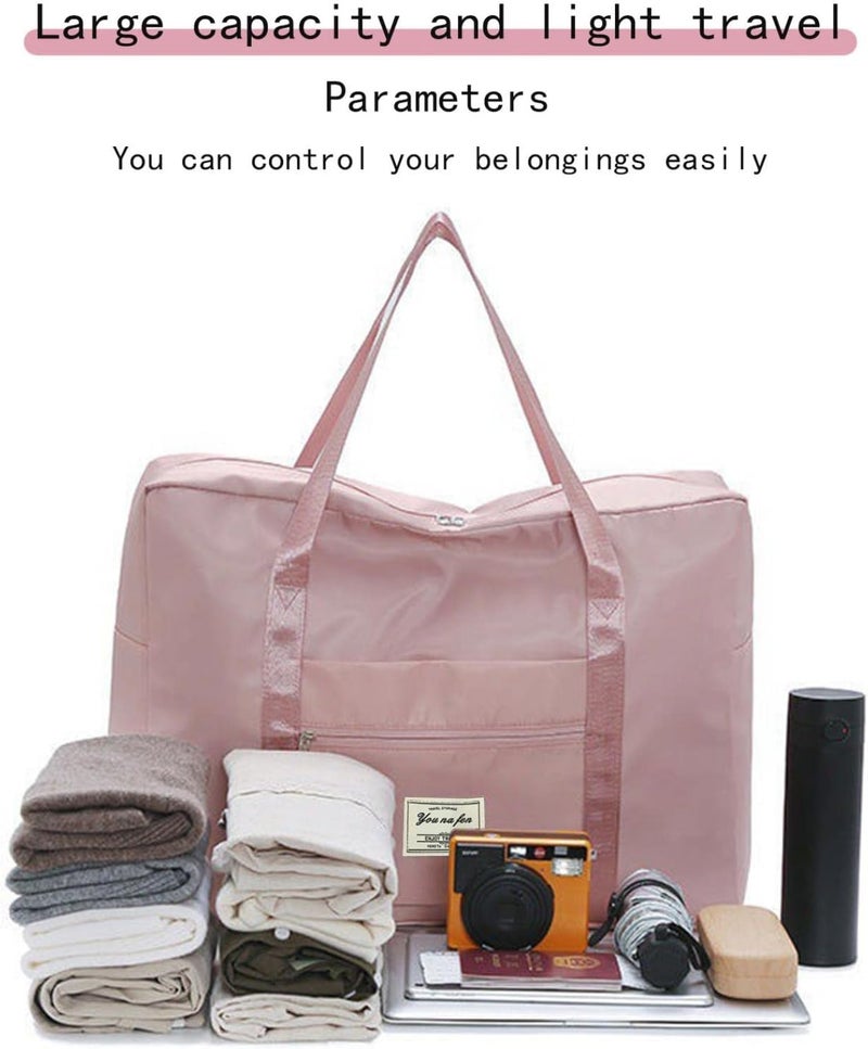 cheekyglo Foldable Travel Duffel Bag, Sports Tote Gym Bag, Carry On Luggage Bag, Gym Duffle Week-Ender Overnight Bag for Women and Girls (Pink) - Image 3