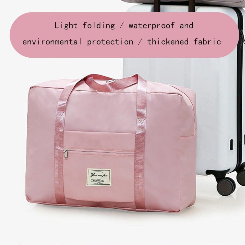 cheekyglo Foldable Travel Duffel Bag, Sports Tote Gym Bag, Carry On Luggage Bag, Gym Duffle Week-Ender Overnight Bag for Women and Girls (Pink) - Image 4