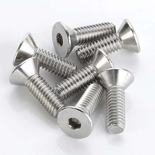 MewuDecor 1/4-20 x 3/4" Flat Head Socket Cap Screws Countersunk Bolts, Allen Socket Drive, Stainless Steel 18-8 (304), Bright Finish, 100 PCS - Image 4