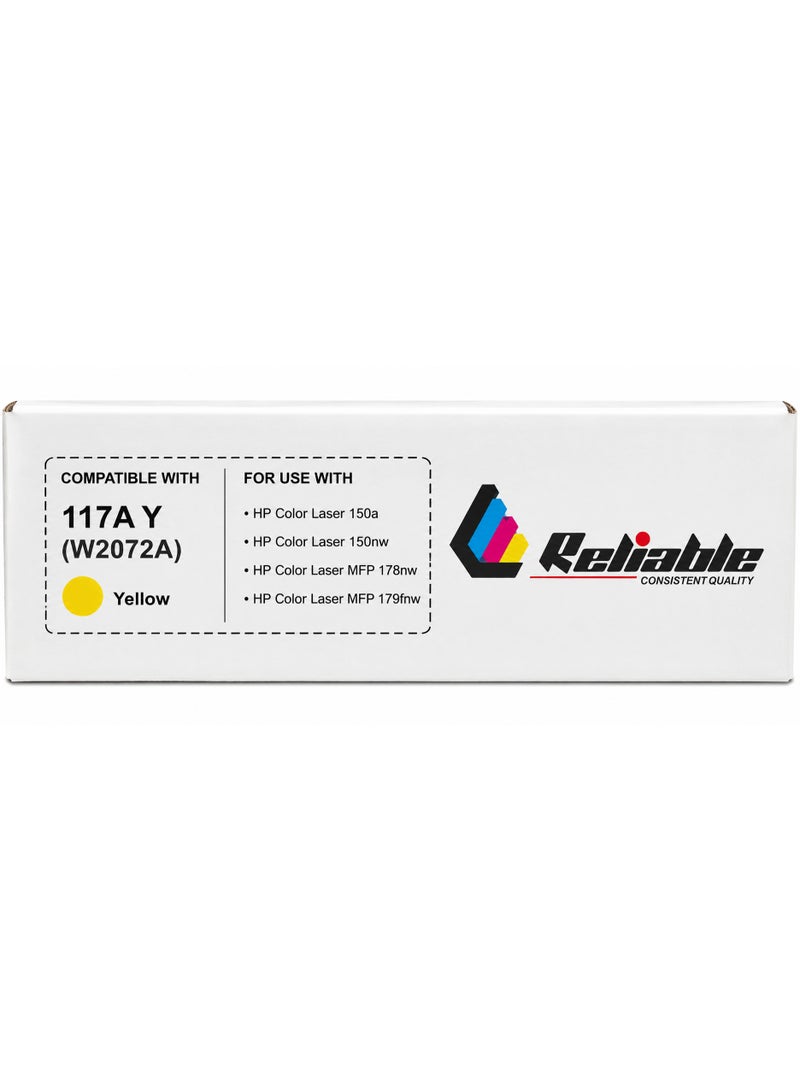 Reliable 117A Y Yellow Toner Cartridge (W2072A)  Compatible - Image 3