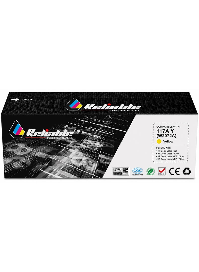 Reliable 117A Y Yellow Toner Cartridge (W2072A)  Compatible - Image 4
