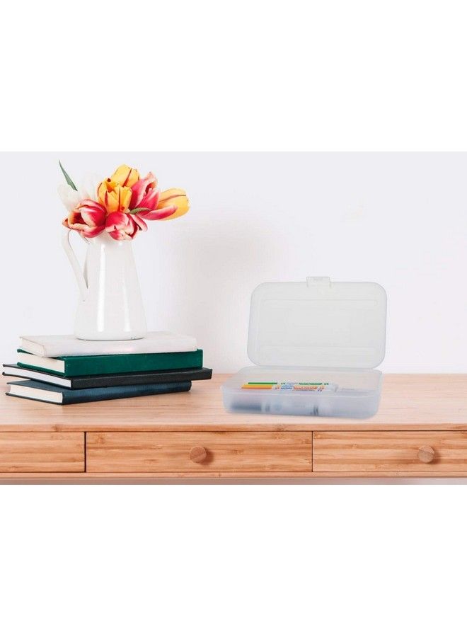 1InTheOffice Pencil Box Translucent Clear (6 Pack) - Image 5