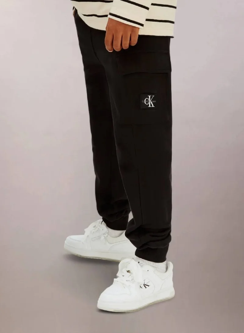 Calvin Klein Jeans Ck Black Relaxed Cargo Joggers for Men | Best Price UAE