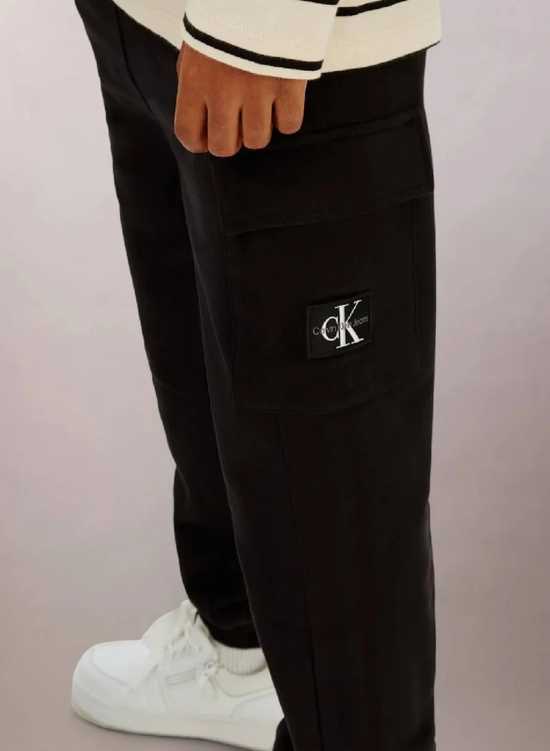 Calvin Klein Jeans Ck Black Relaxed Cargo Joggers for Men | Best Price UAE